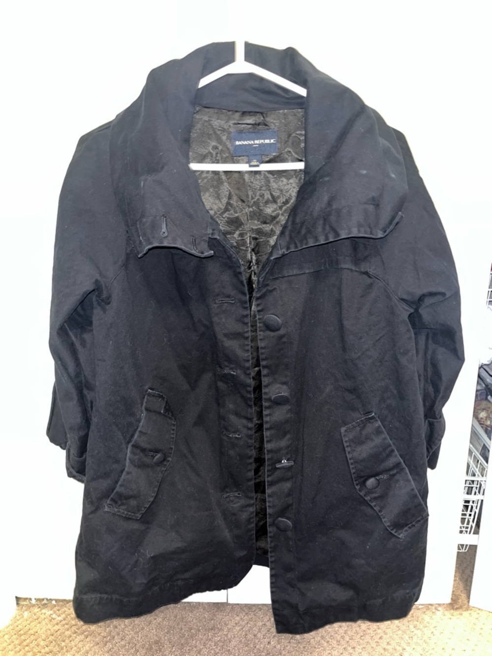 Banana Republic Black Women's Trench Coat